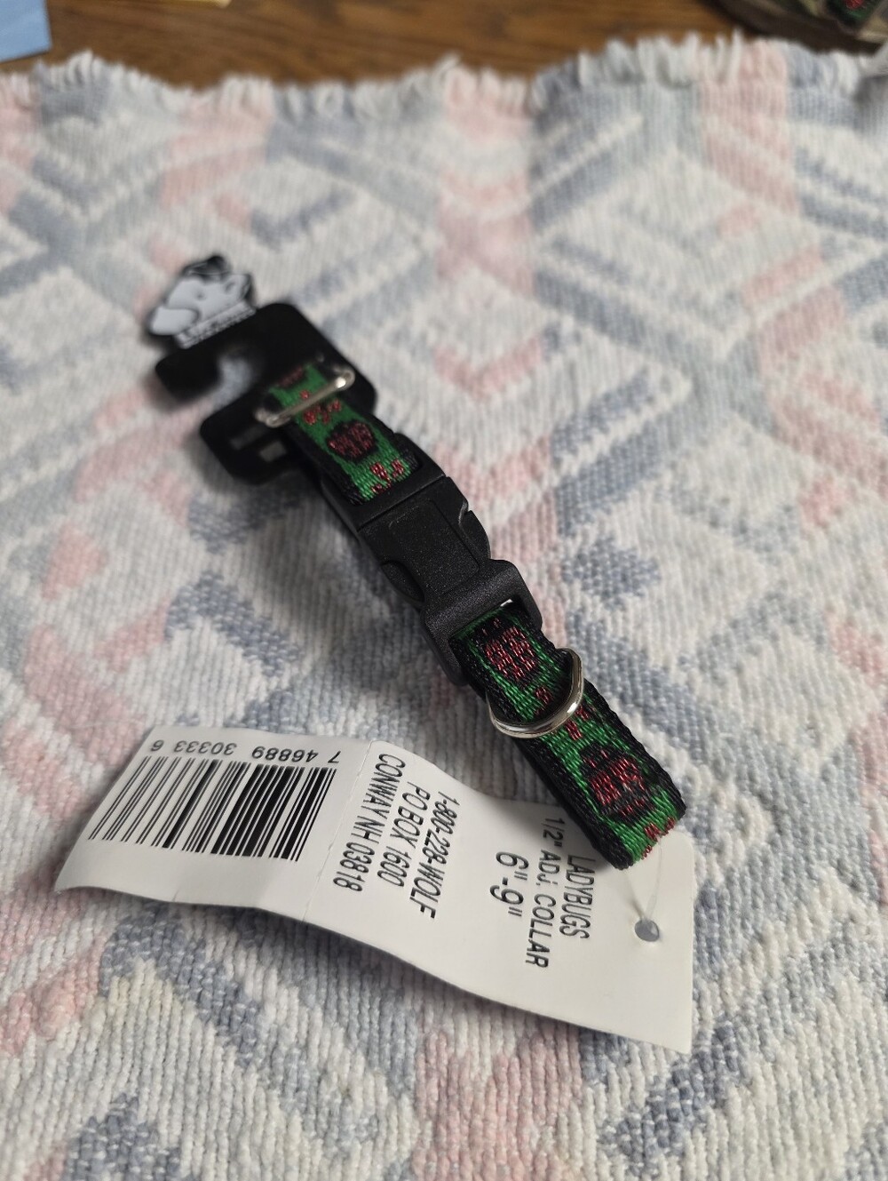 Lupine Ladybugs Small Dog Collar